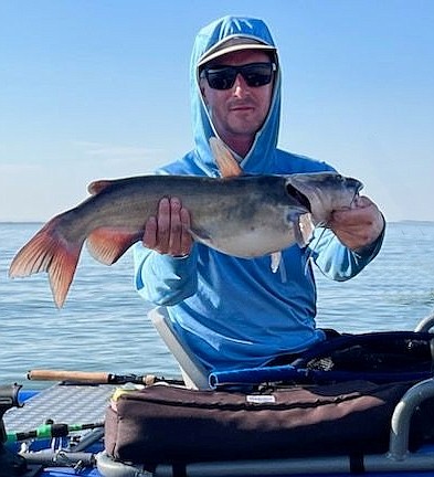 Brian Matlock from Seattle caught this 10.5-pound channel catfish while fishing the face of the dam on Potholes Reservoir.