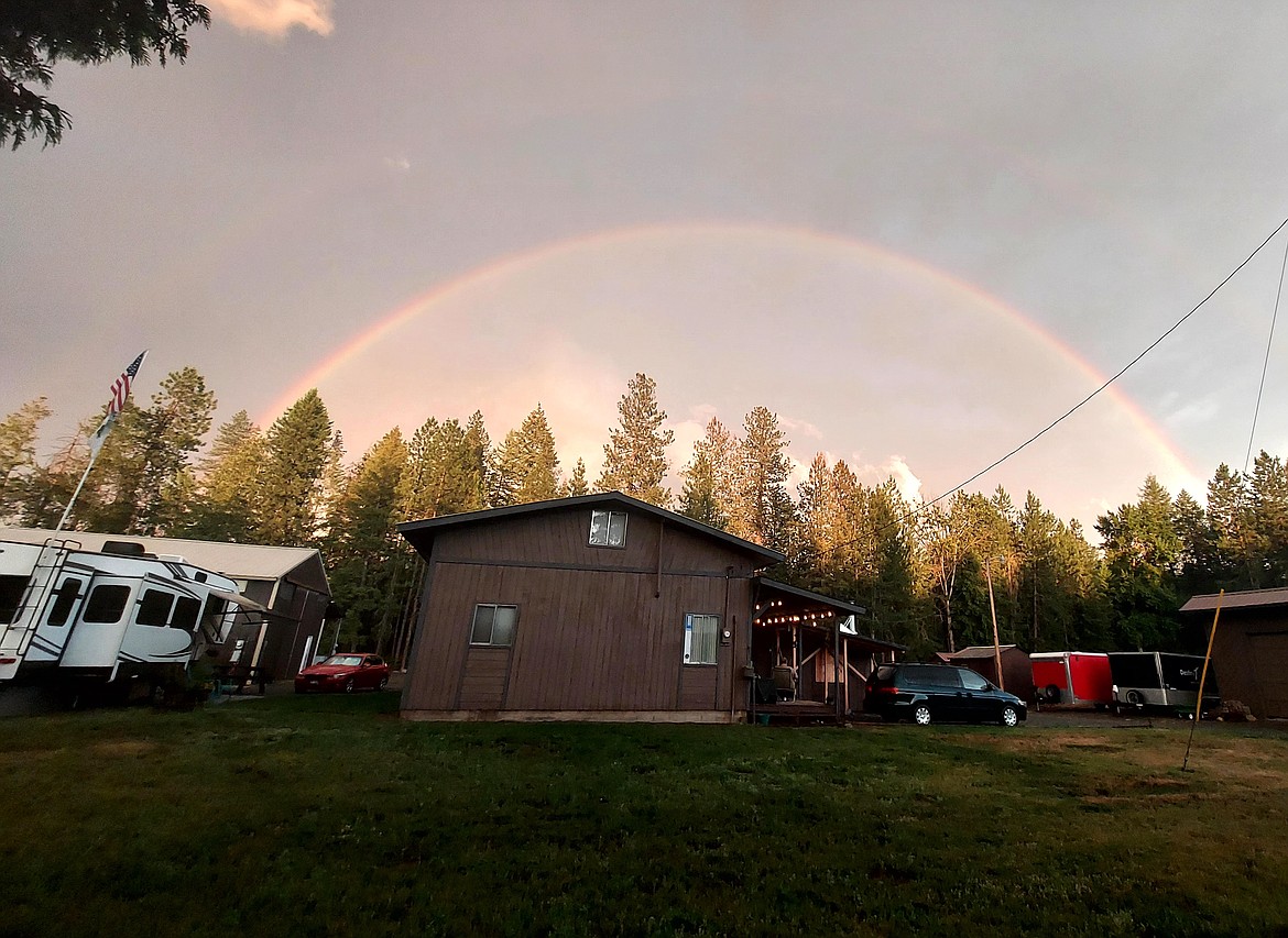 Patty White shared this Best Shot of a rainbow gracing the skies above a home. If you have a photo that you took that you would like to see run as a Best Shot or I Took The Bee send it to the Bonner County Daily Bee, P.O. Box 159, Sandpoint, Idaho, 83864; or drop them off at 310 Church St., Sandpoint. You may also email your pictures in to the Bonner County Daily Bee along with your name, caption information, hometown and phone number to news@bonnercountydailybee.com.