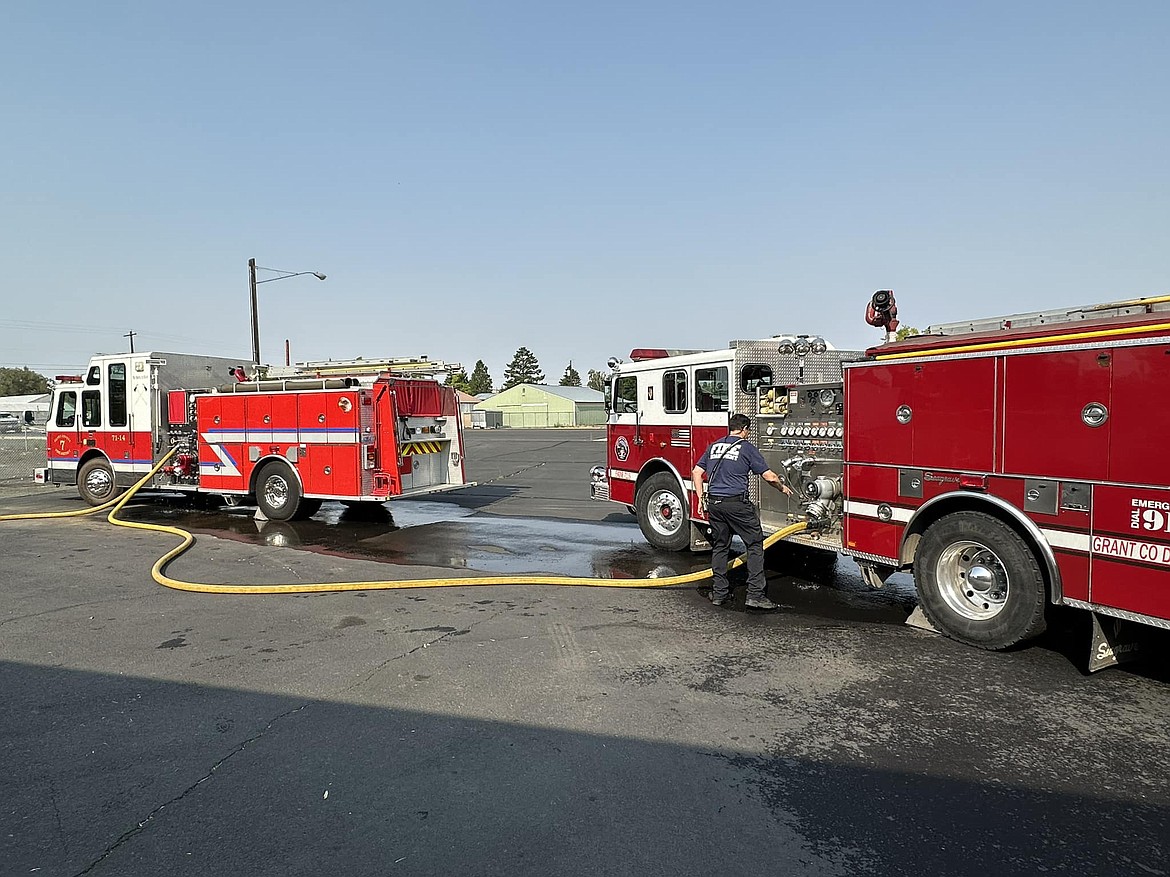 Grant County Fire District 7 personnel took the opportunity to do some pump operations training Thursday.