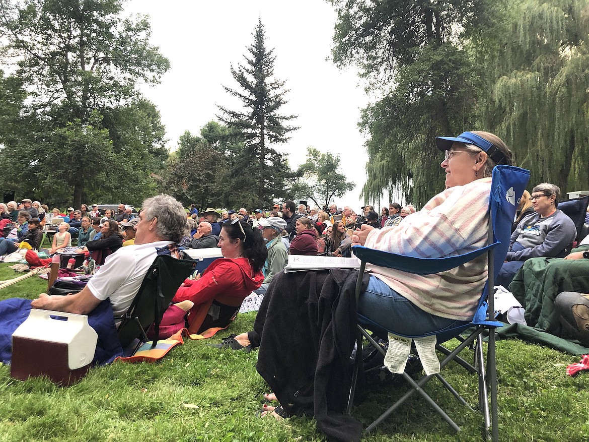 The end of an era: Audience relishes the 2022 production by Montana Shakespeare in the Parks at Palmer Park in Charlo – a favorite venue for performers and audiences alike. This year, both productions will be staged at Good Old Days Park in St. Ignatius. (Kristi Niemeyer/Leader)