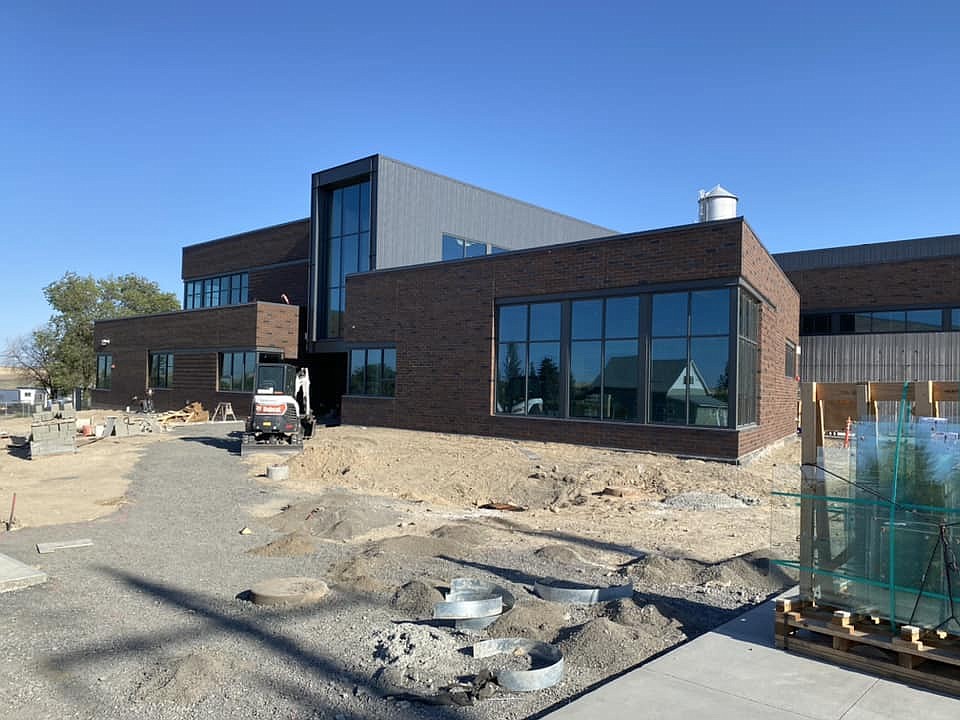 The north facade of the new Almira school.