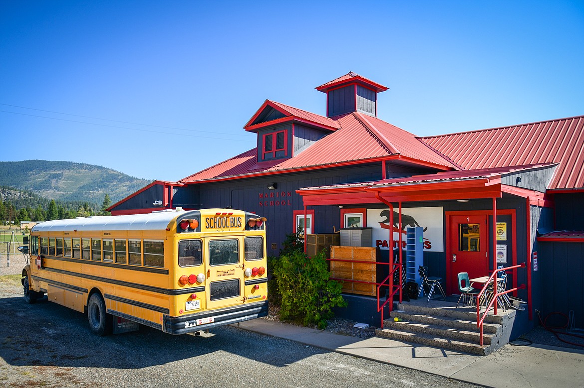 Classrooms for the seventh- and eighth-grade students are in this building at Marion School. (Casey Kreider/Daily Inter Lake)