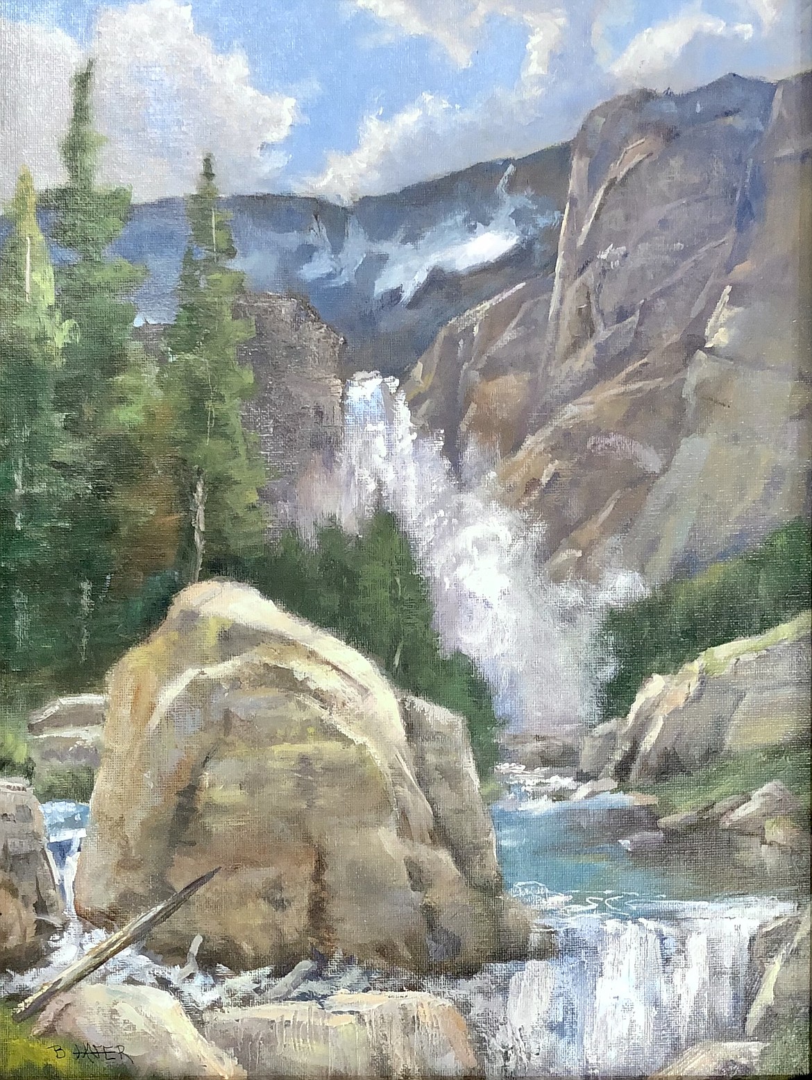 Water On The Rocks by Bobbie Hafer will be on display through September at Phillips Gallery. (Courtesy photo)