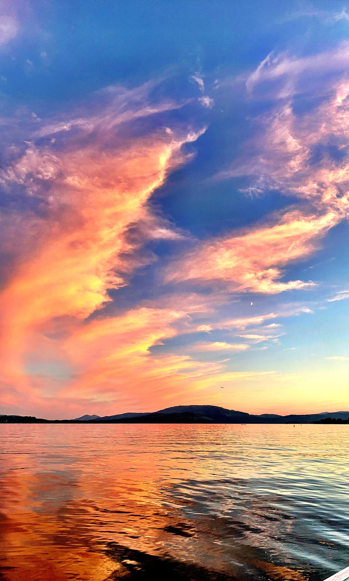 Erin Cooper captured this summer sunset sparkling on Lake Pend Oreille in mid-August.