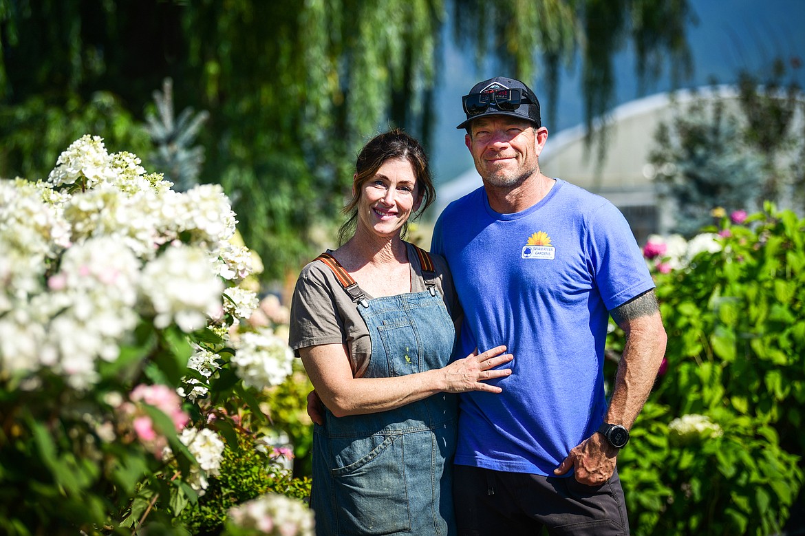 Owners Lisa and Tamus Gannon at Swan River Gardens and Nursery in Bigfork on Friday, Sept. 1. (Casey Kreider/Daily Inter Lake)