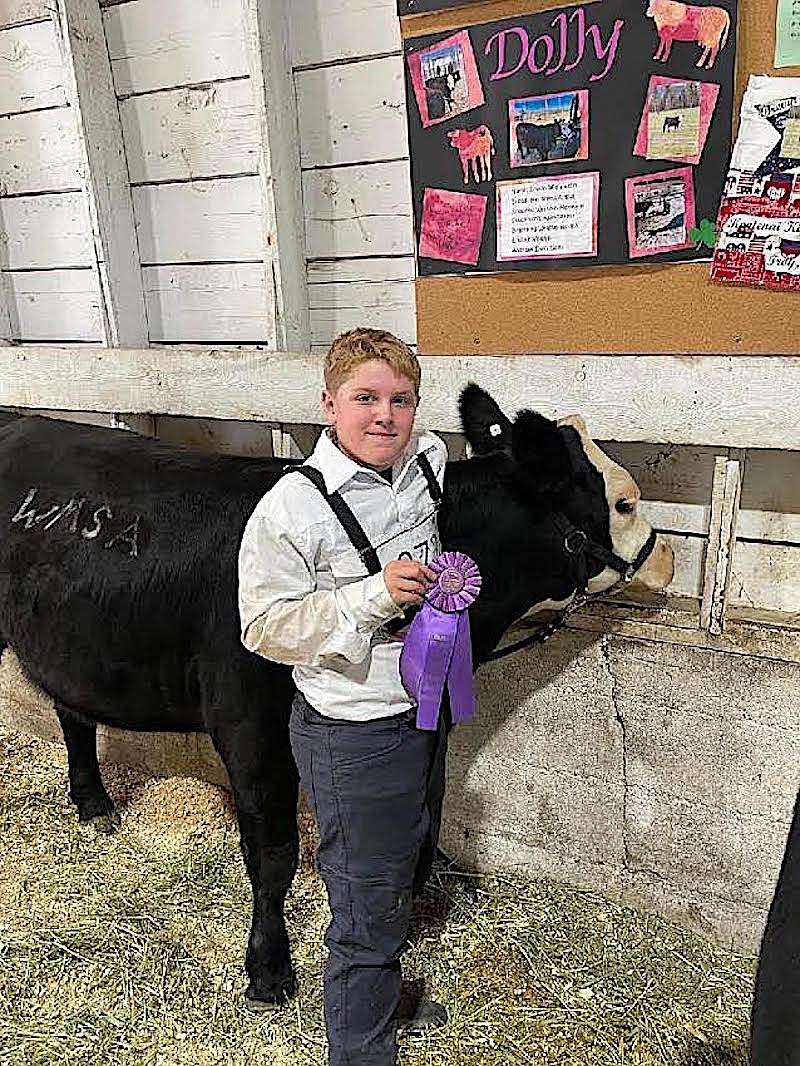 Troy's Brevin Williamson, a member of the Kootenai Kids and Kritters 4-H Club, had the Breeding Grand Champion, Western Montana Stockmen's Association heifer, in the Beef category at the 2023 Lincoln County Fair in Eureka. (Photo courtesy Svetlana Harper)