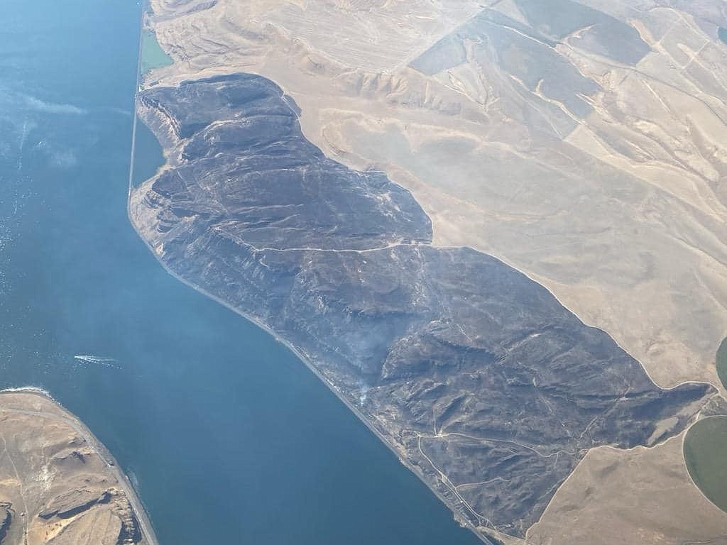 The Yellepit fire, which has burned 1,582 acres about 14 miles southeast of Kennewick since its discovery Friday, was 100% contained Monday.