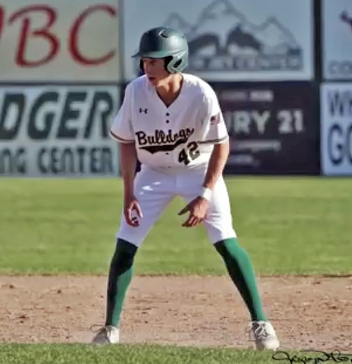 Mack McLaughlin preparing to run the bases during a game with the Bulldogs. (Photo provided)