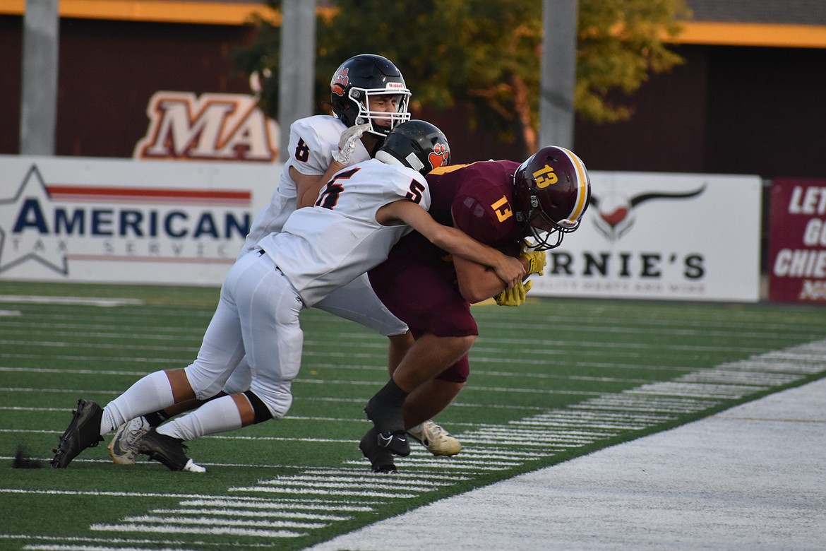 Moses Lake and Ephrata met on Lions Field on Friday, with the Mavericks capturing a 58-3 win over the Tigers to open the season.