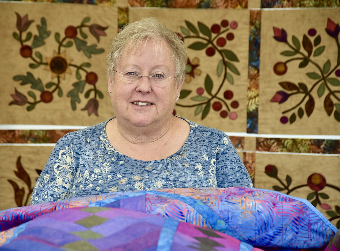 Linda Hanson has been quilting for decades and enjoys working with fellow quilters in her home studio in Marion. She is the featured quilter for the Flathead Quilters Guild annual quilt show that runs Sept. 15-16 at the Flathead County Fairgrounds. (Heidi Desch/Daily Inter Lake)