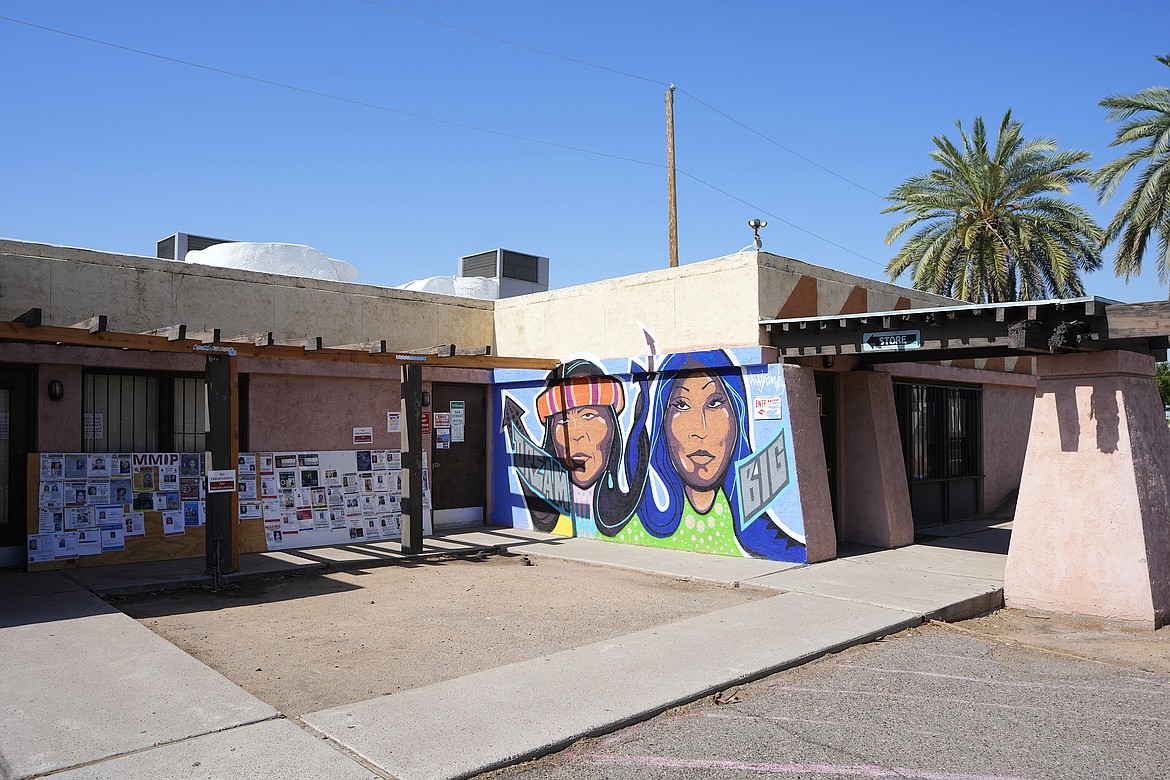 The Drumbeat Indian Arts headquarters, where a small group of grassroots advocates work to help Native Americans cut off from their Medicaid money amid investigations into widespread fraudulent billing, is shown Monday, July 31, 2023, in Phoenix. (AP Photo/Ross D. Franklin)