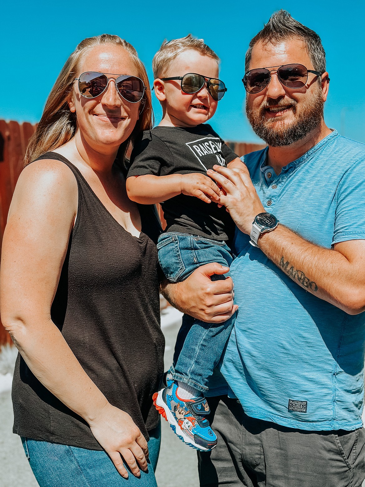 Tristyn Eldredge and her family stop for a family photo. With her is her son, DJ Eldredge, 2, and her significant other Jared DeTrolio. Not pictured are her two “bonus boys” Beckam DeTrolio and Wyatt DeTrolio.