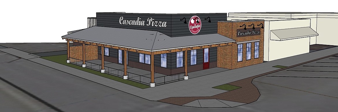 A rendering of the Rathdrum location of Cascadia Pizza Co.