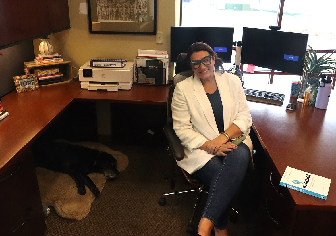 Linda Coppess, president and CEO of the Coeur d'Alene Regional Chamber, chats about leadership and innovation during an interview at her office.