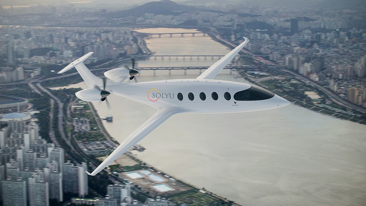 A computer rendering of the Eviation Alice electric commuter aircraft. South Korean company Solyu signed a letter of intent to lease up to 50 Alice aircraft, according to a press release from Eviation.