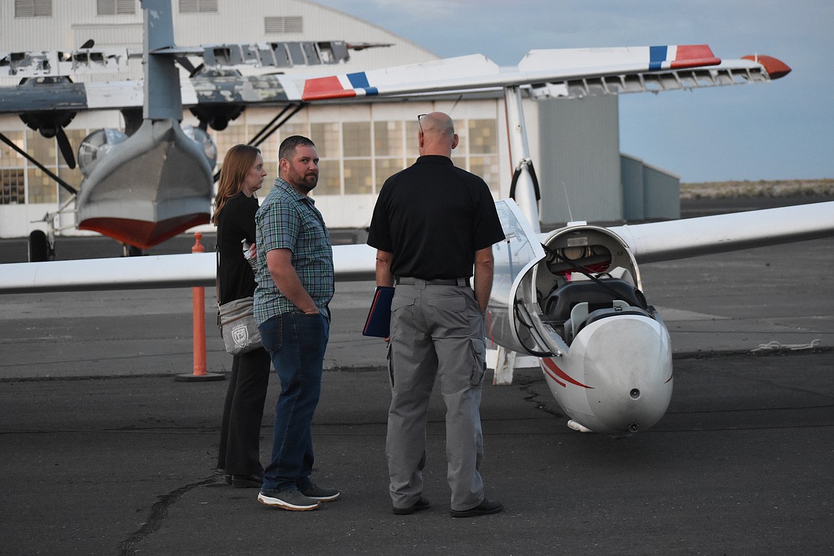 There were about half a dozen families who showed up to get more information about the Civil Air Patrol Cadet program.