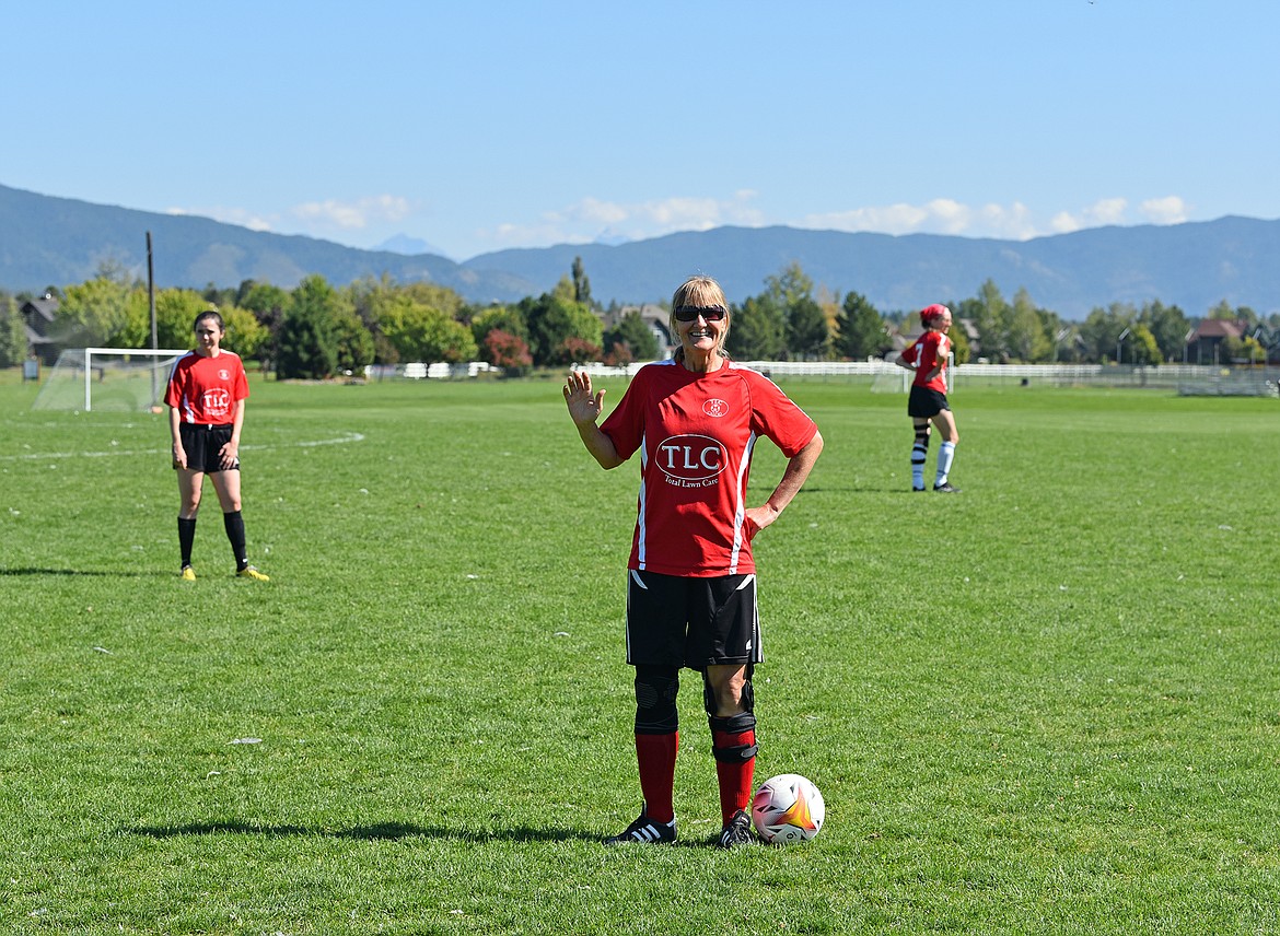 Team captain and event organizer, Brenda Guzman, outstanding in her field at the Summer Games. (Julie Engler/Whitefish Pilot)