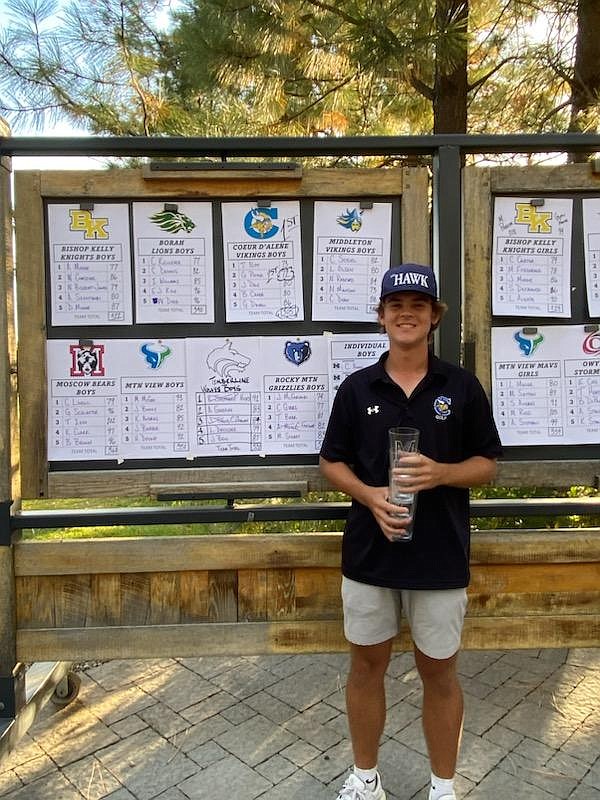 Courtesy photo
Coeur d'Alene junior Grant Potter earn medalist honors in the Mike McCrady Memorial Tournament with an even par 72 at Jug Mountain Ranch Golf Course on Tuesday in McCall.