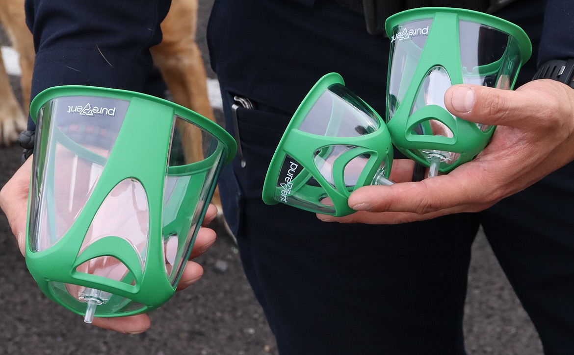 Some of the PureVent pet oxygen masks donated for first responders on fire engines throughout Kootenai County.