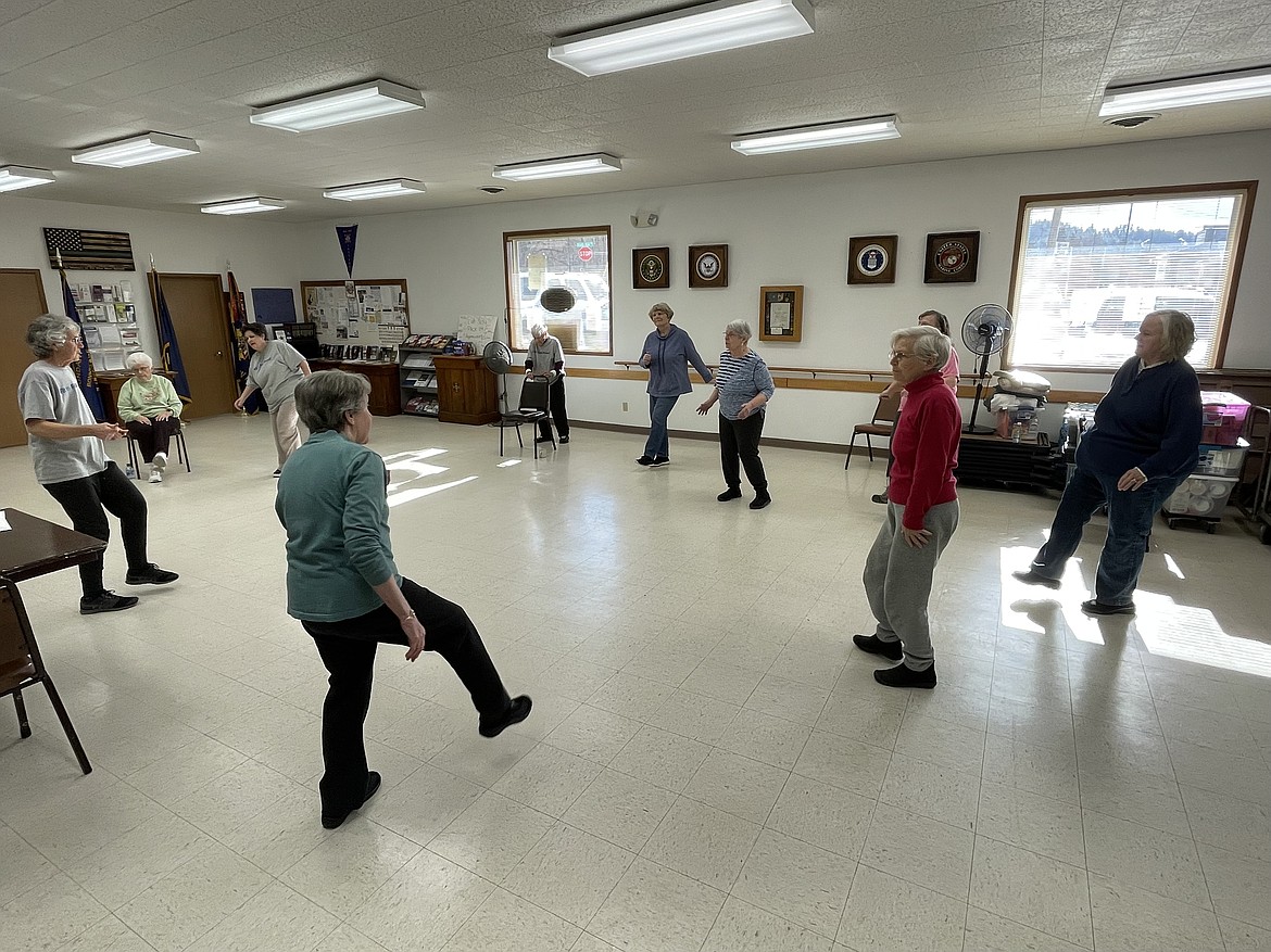 Area residents take part in a Fit and Fall Proof exercise class.