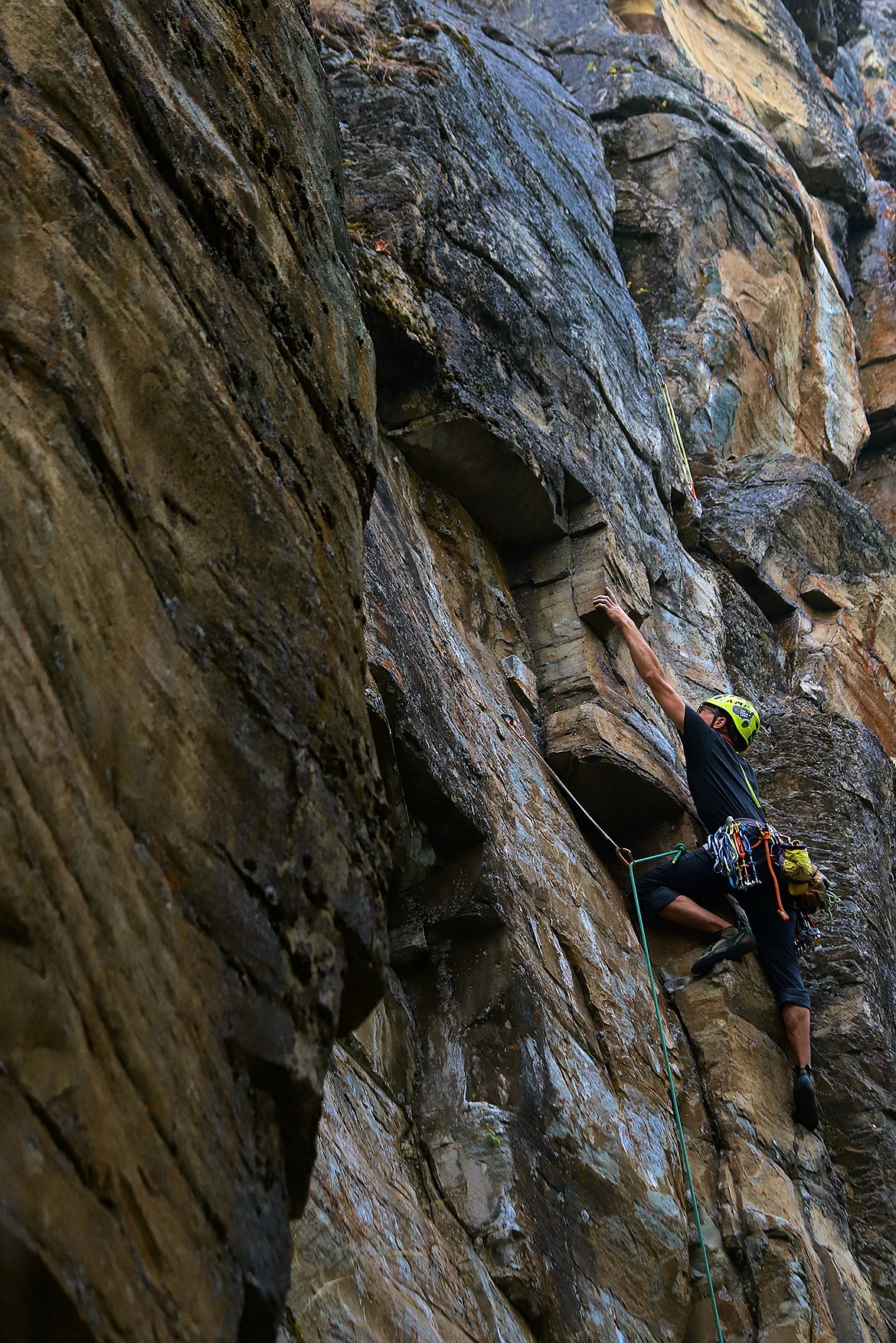 A climber on one of the routes at Stone Hill. (Stacy Krenn photo)