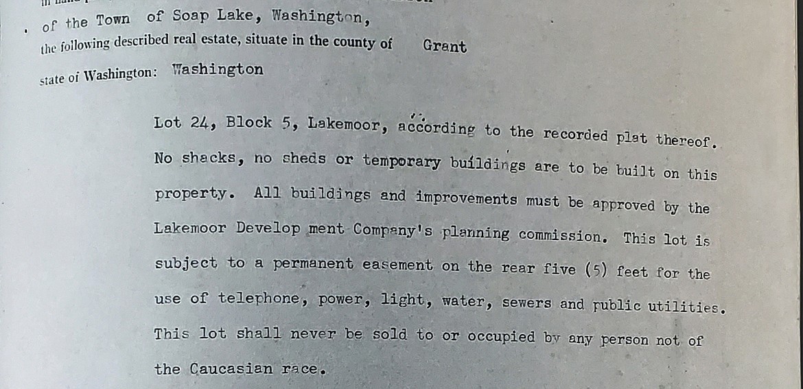 Restrictive covenants like this one blocked minority homeownership for decades. A law recently passed in Washington is designed to turn that around.