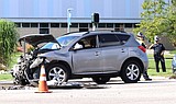 Injury crash blocks traffic