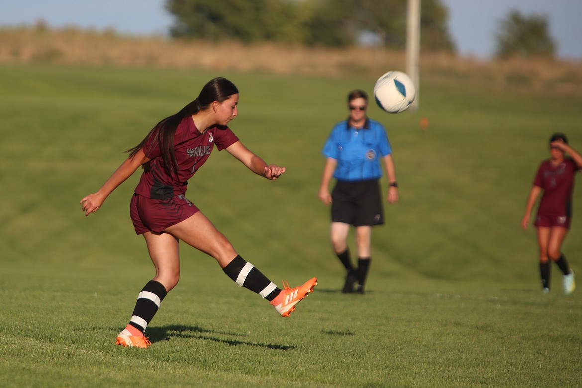 Wahluke junior Maria Barajas (7) is one of two Warrior returners who earned all-league honors last fall, along with senior Salma Martinez.