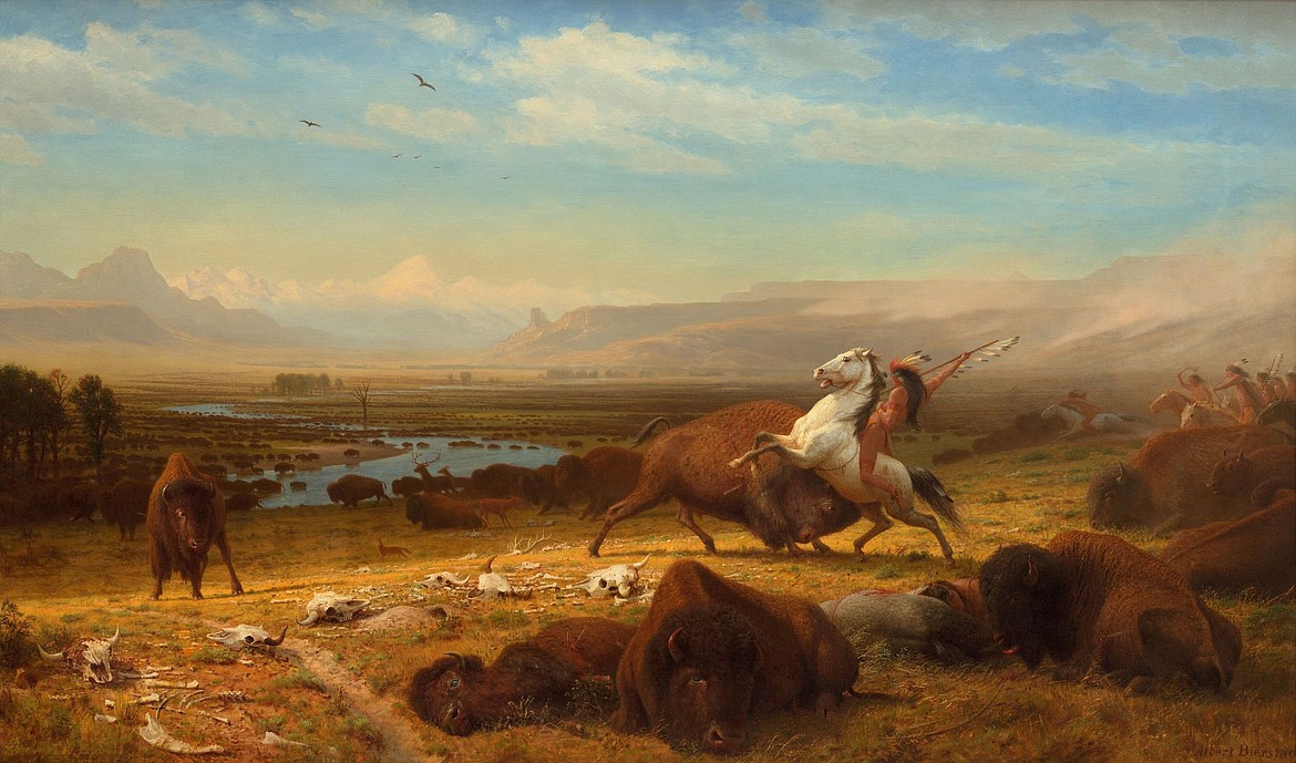 "The Last of the Buffalo" by Albert Bierstadt, 1888. (Courtesy National Gallery of Art, Washington, D.C.)