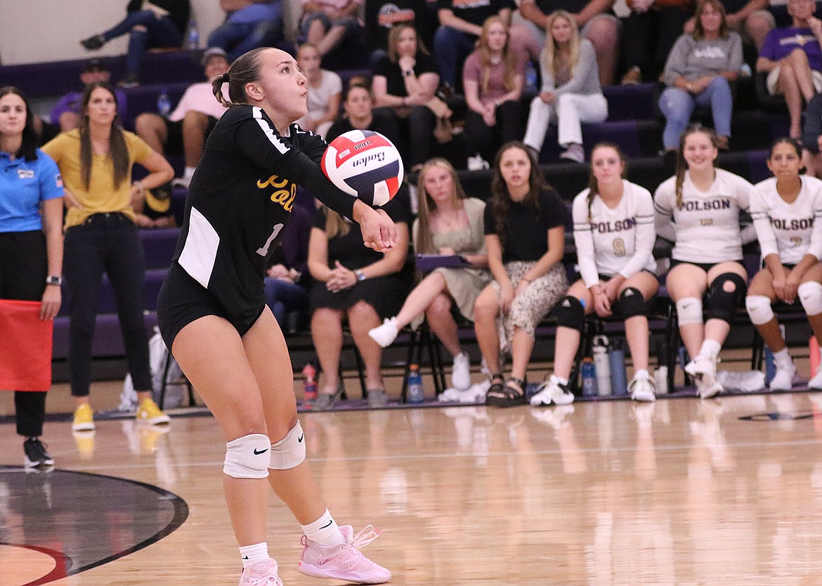 Julia Barnard digs for the Lady Pirates during Saturday's homecoming game against Ronan. (Bob Gunderson photo)