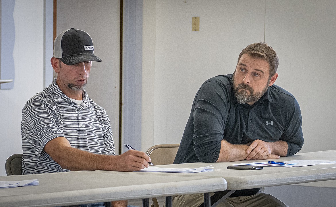 Sanders County Fair Board members Ted Forkum and Brian Crain. (Tracy Scott/Valley Press)