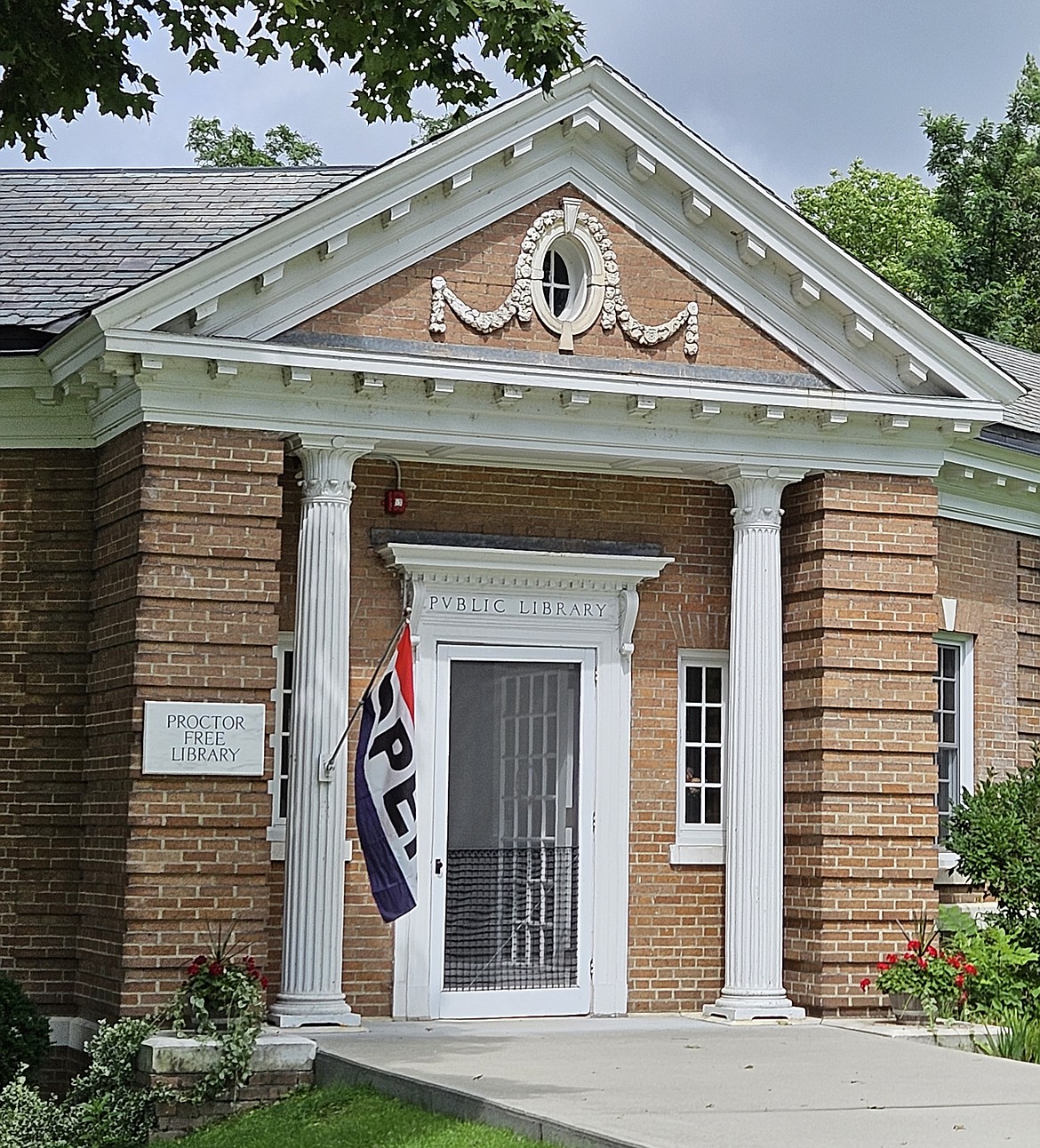 The Free Library in Proctor, Vt. In colonial days, libraries were generally private. The public access, free library movement took root after the Civil War.