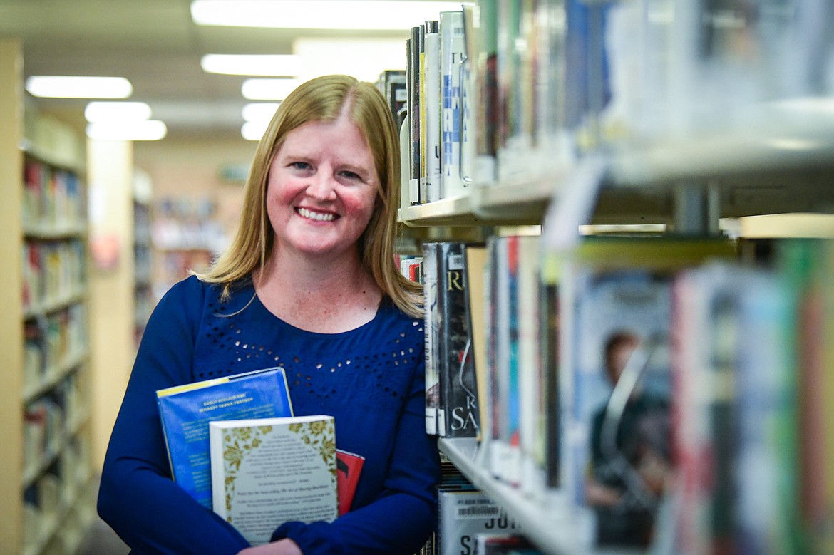 Becca Johnson, the children's librarian at Imagine IF Library in Kalispell on Tuesday, Sept. 19. (Casey Kreider/Daily Inter Lake)