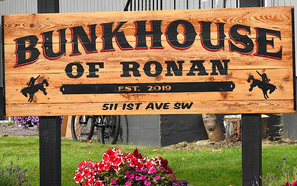 The Bunkhouse of Ronan sign foretells the western decor in the building, which rents rooms to people who are getting on their feet or who need a place to stay as they look for permanent housing. (Berl Tiskus/Leader)