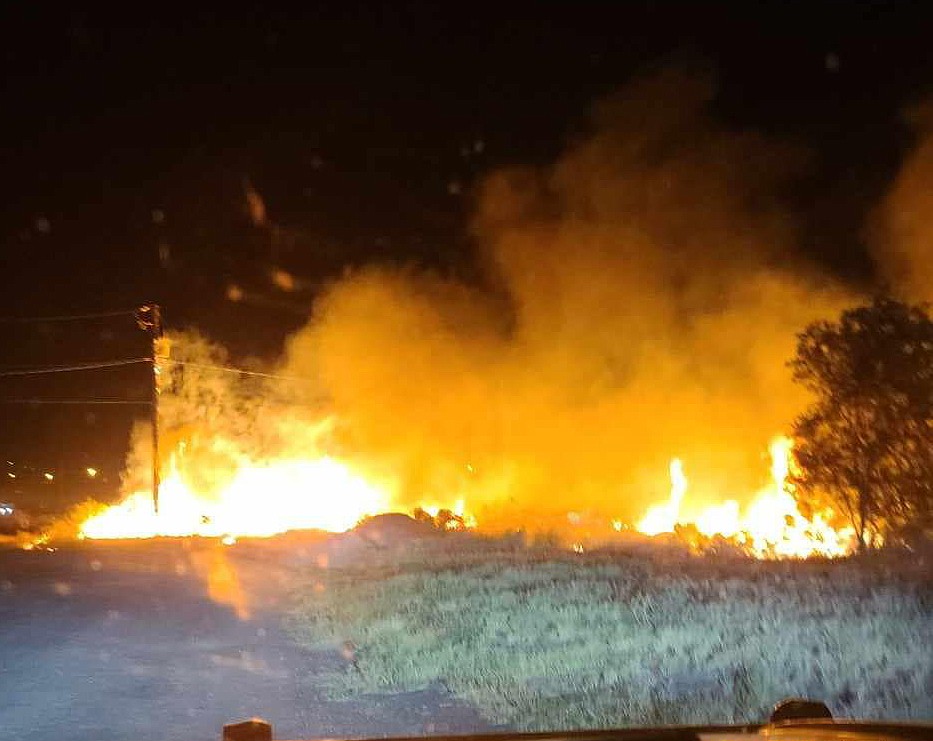 Grant County Fire District 7, with the assistance of other agencies, knocked down a 2-acre wildfire Monday night in Soap Lake.