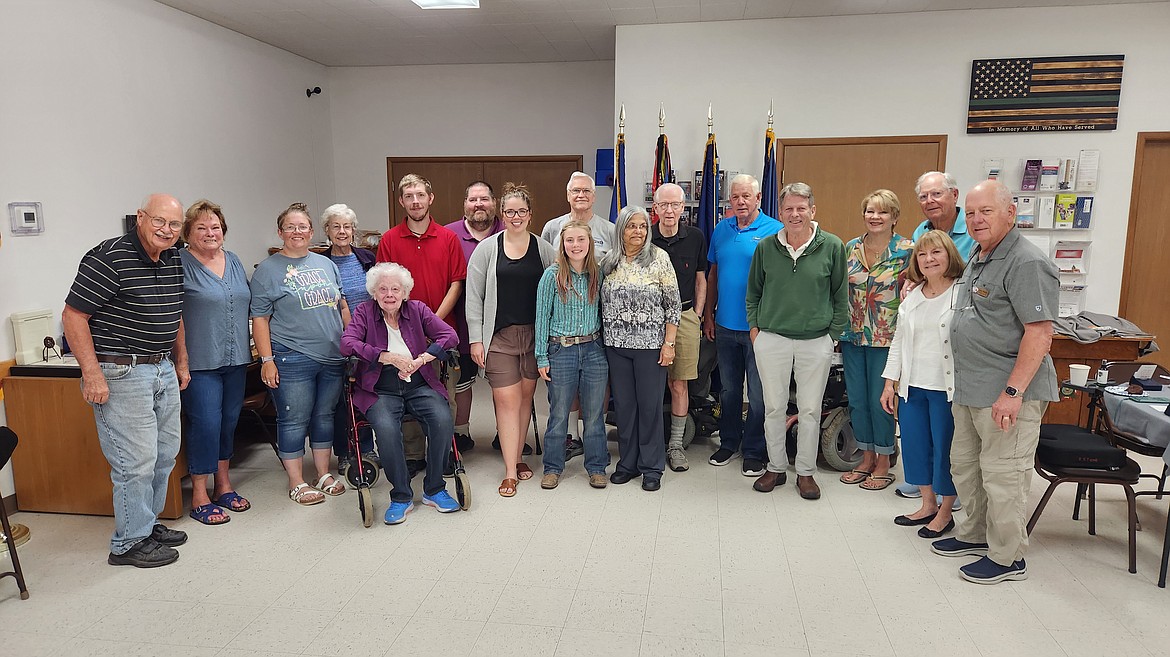 Trinity Newman is pictured with family and members of the Bonners Ferry Bridge Club after receiving a donation from the club. The funds will help the continue with her equine pursuits.