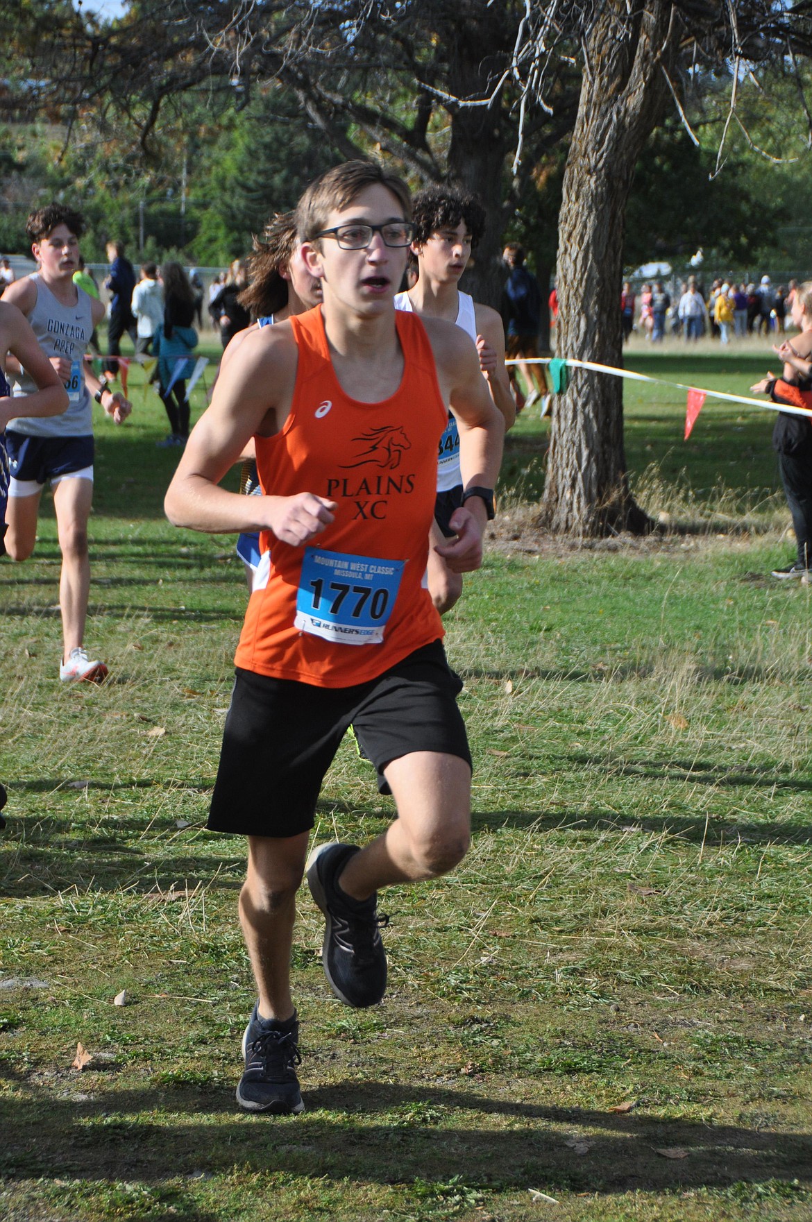 Plains cross country runner Kalem Ercanbrack competed in the JV division of the Mountain West Classic cross country event this past Saturday in Missoula.  (Photo by Sarah Naegeli)