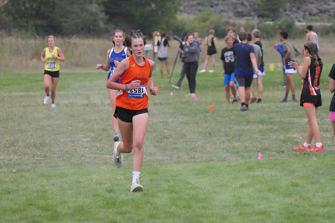 Plains freshman Marina Tulloch finished third in the Thompson Falls Invitational cross country meet this past week at Rivers Bend Golf Course.  (Chuck Bandel/VP-MI)