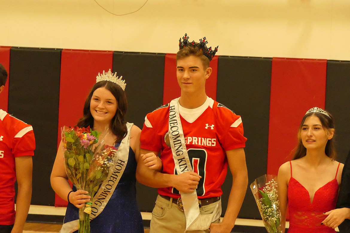 Hot Springs juniors Nick McAllister and Brooke Jackson are crowned homecoming king and queen. (Chuck Bandel/MI-VP)