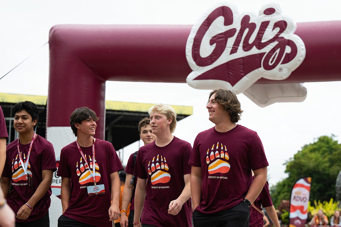 UM first-year students arrive on campus during orientation. (UM News Service photo)