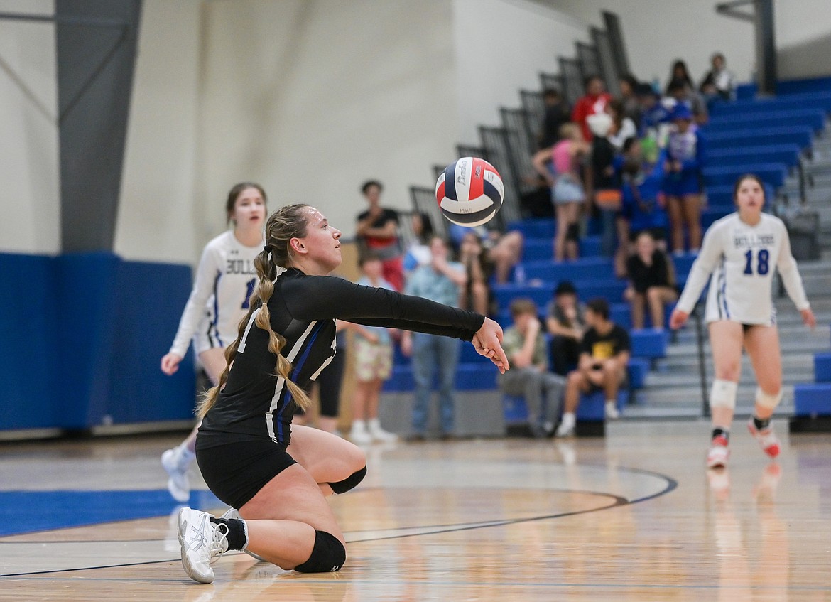 Mission's Kensey Burke tallied a dozen digs against Eureka in volleyball action last week. (Christa Umphrey photo)