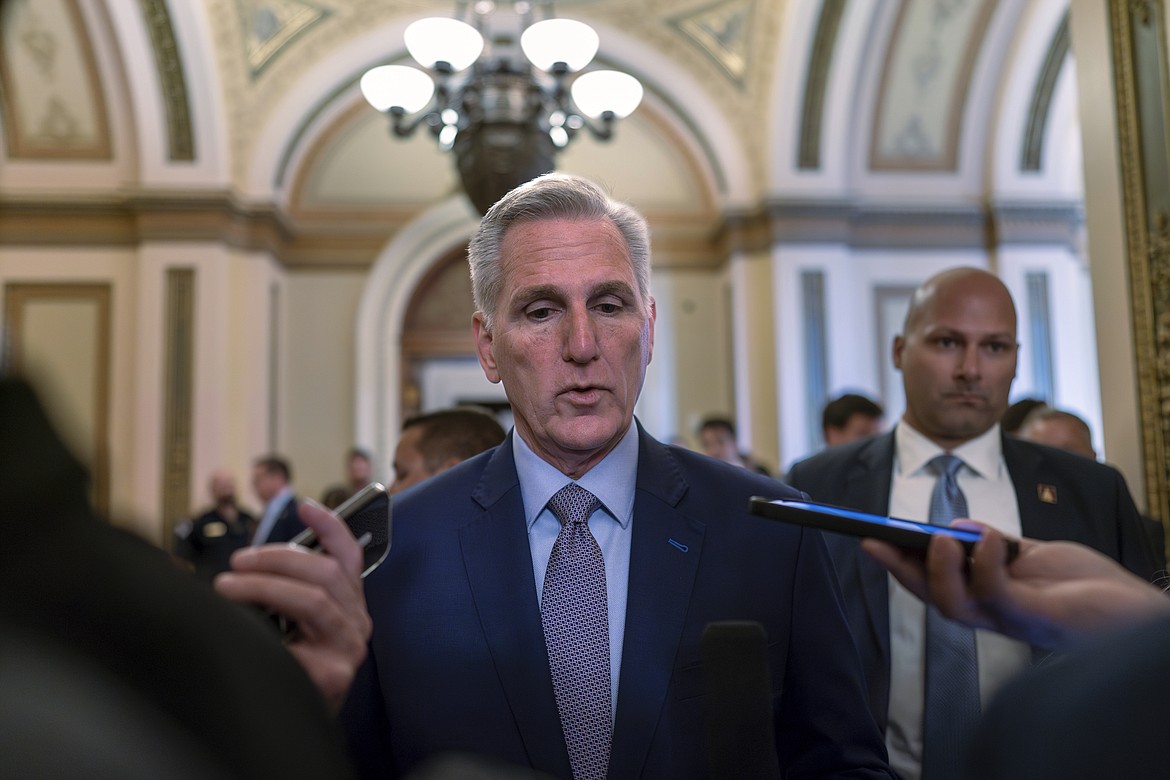 Speaker of the House Kevin McCarthy, R-Calif., leaves the chamber at the Capitol in Washington, Sept. 19, 2023. (AP Photo/J. Scott Applewhite, File)