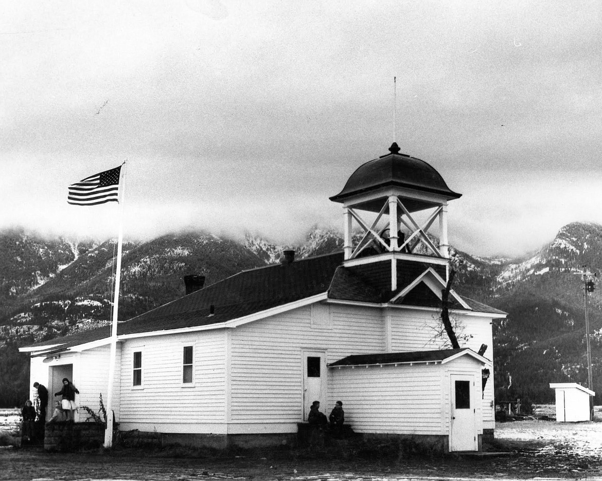 Once its own district, Cayuse Prairie moved into this 1903 school building, which is still in use today and houses the main office and administrative office. This photo was taken in th 1960s. (Photo provided by Cayuse Prairie School)