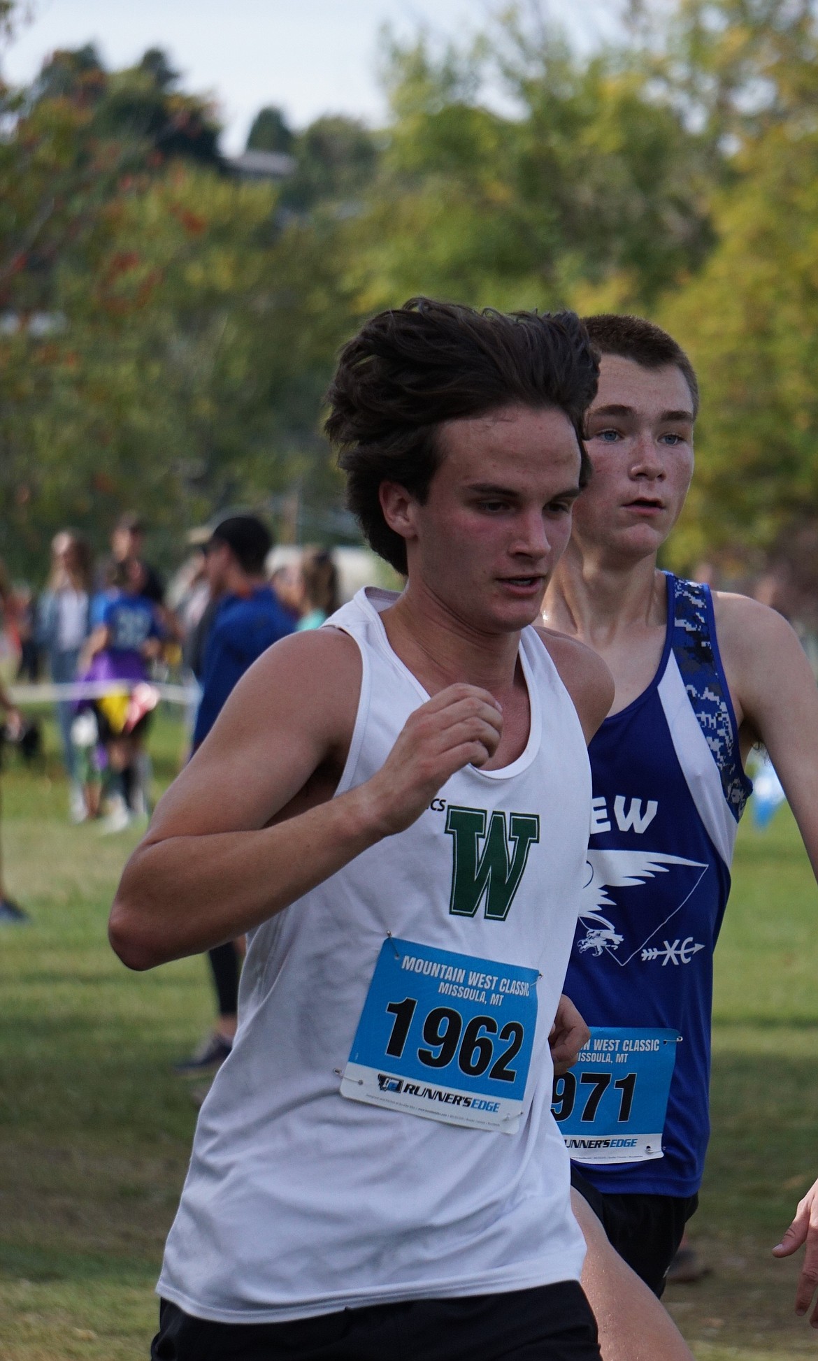 Bulldog Simon Douglas begins his push to the finish in Missoula on Saturday. (Matt Weller photo)