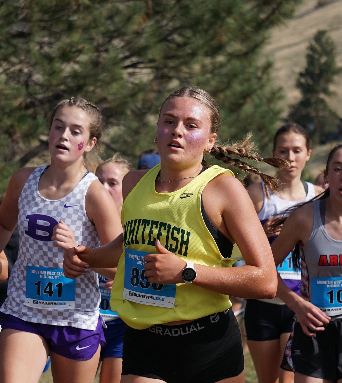 Charlotte ‘Charlie’ Wallace, records a personal best time at the Mountain West Classic in Missoula on Saturday. (Matt Weller photo)