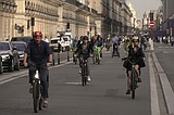 Long a city that embraced cars, Paris is seeing a new kind of road rage: Bike-lane traffic jams