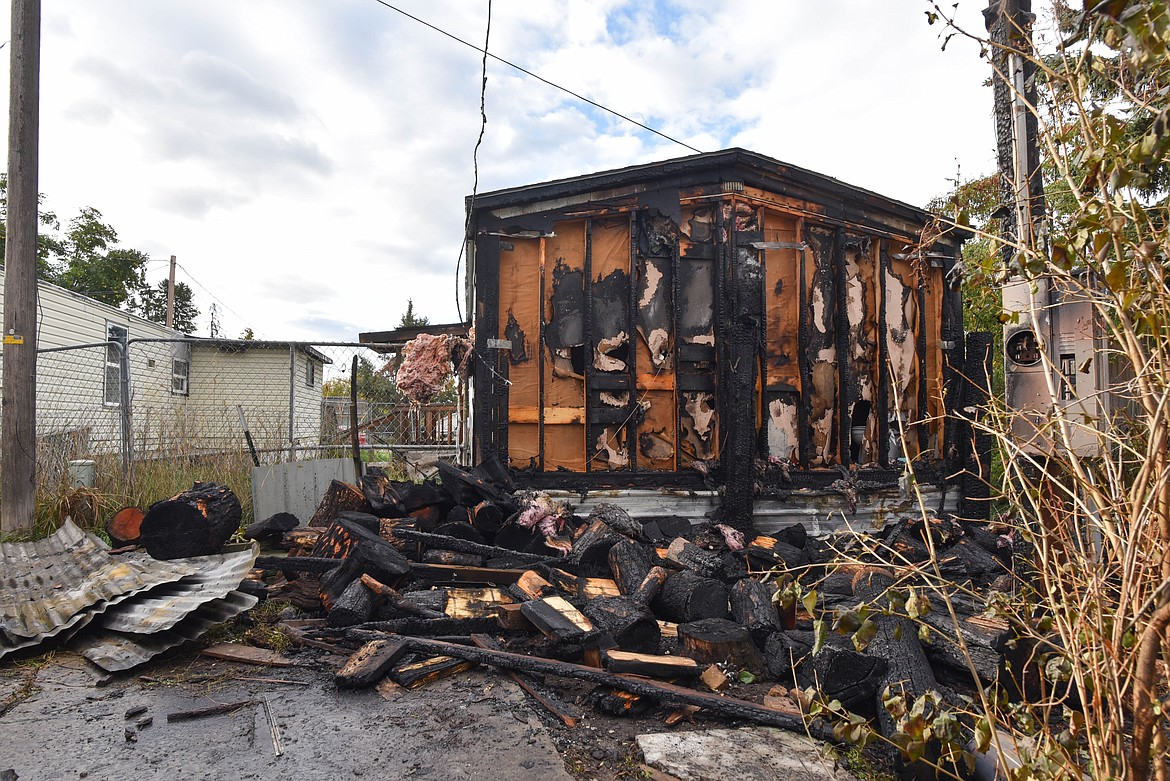 A fire occurred outside of a home just off of Whitefish Stage Road the morning of Sept. 28, 2023. (Kate Heston/Daily Inter Lake)