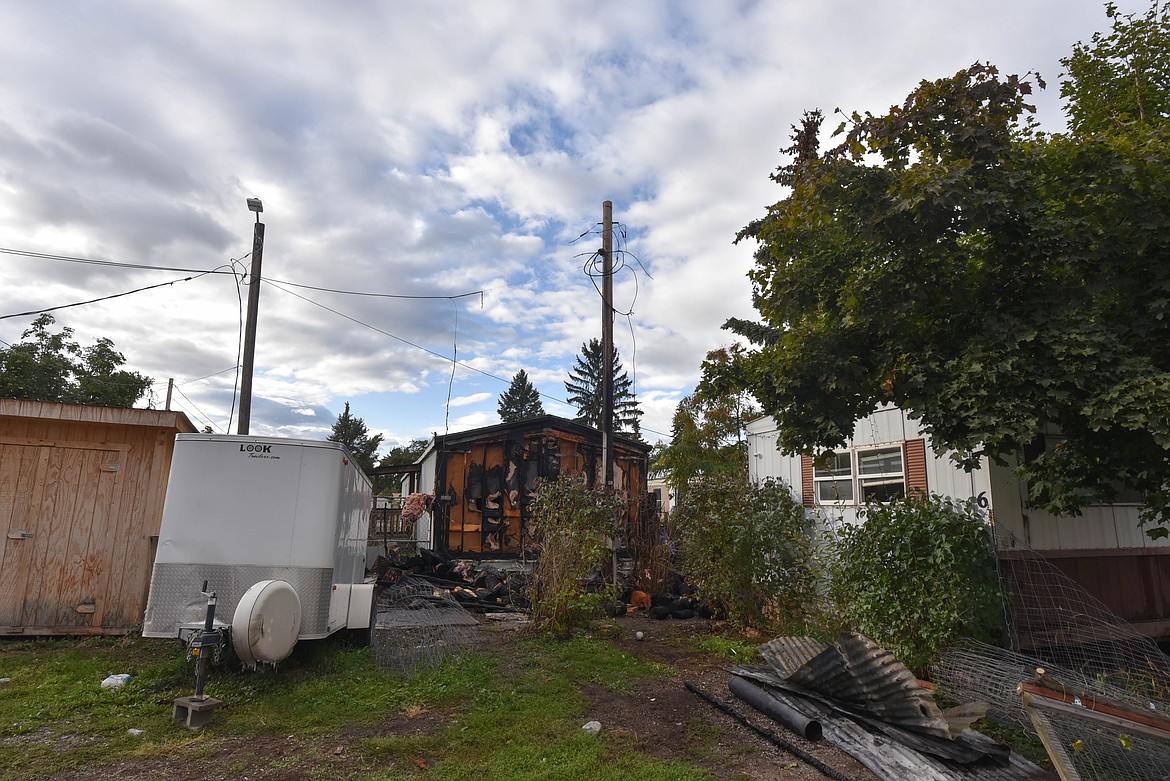 A fire occurred at a residential structure just off of Whitefish Stage Road the morning of Sept. 28, 2023. (Kate Heston/Daily Inter Lake)