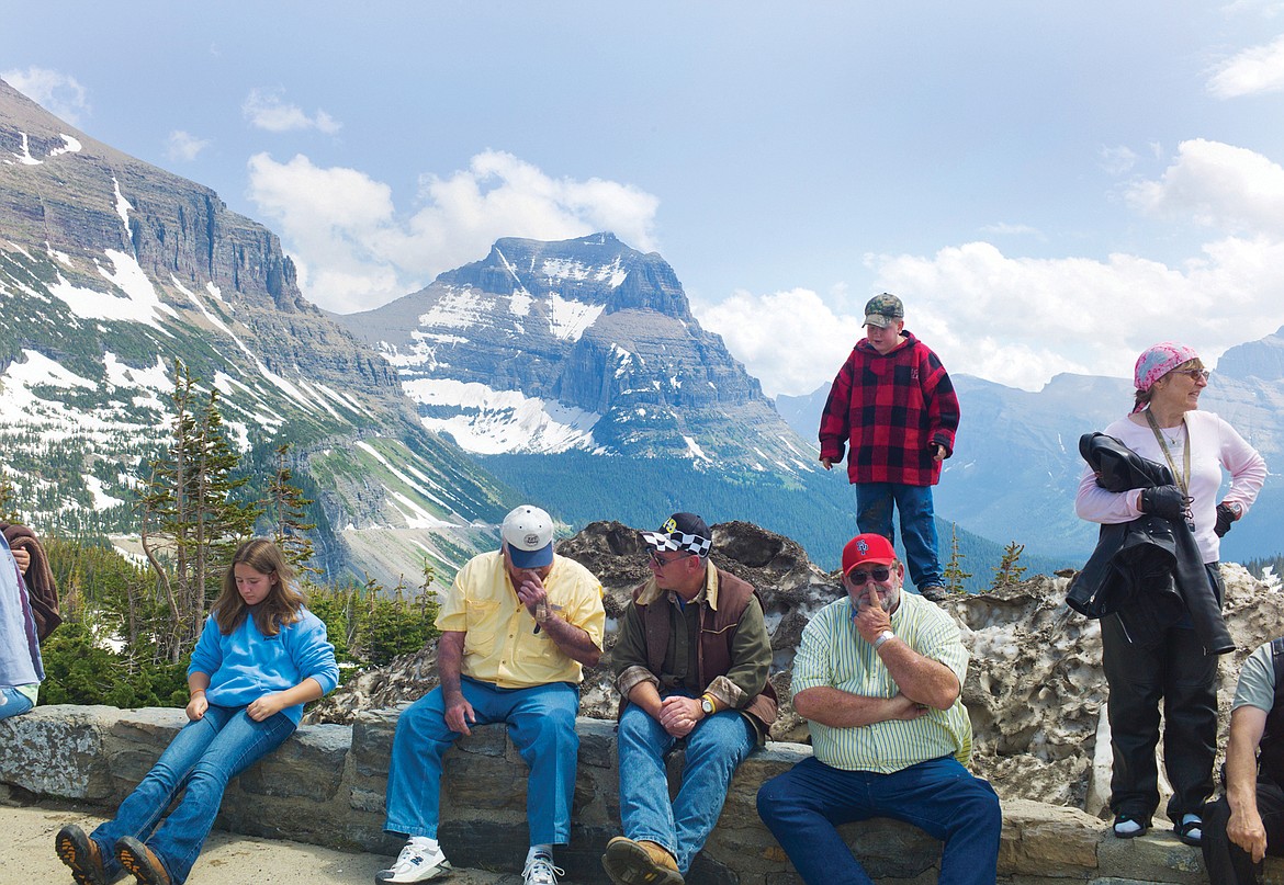 Visitors at Logan Pass are shown in this file photo. (Hungry Horse News FILE)