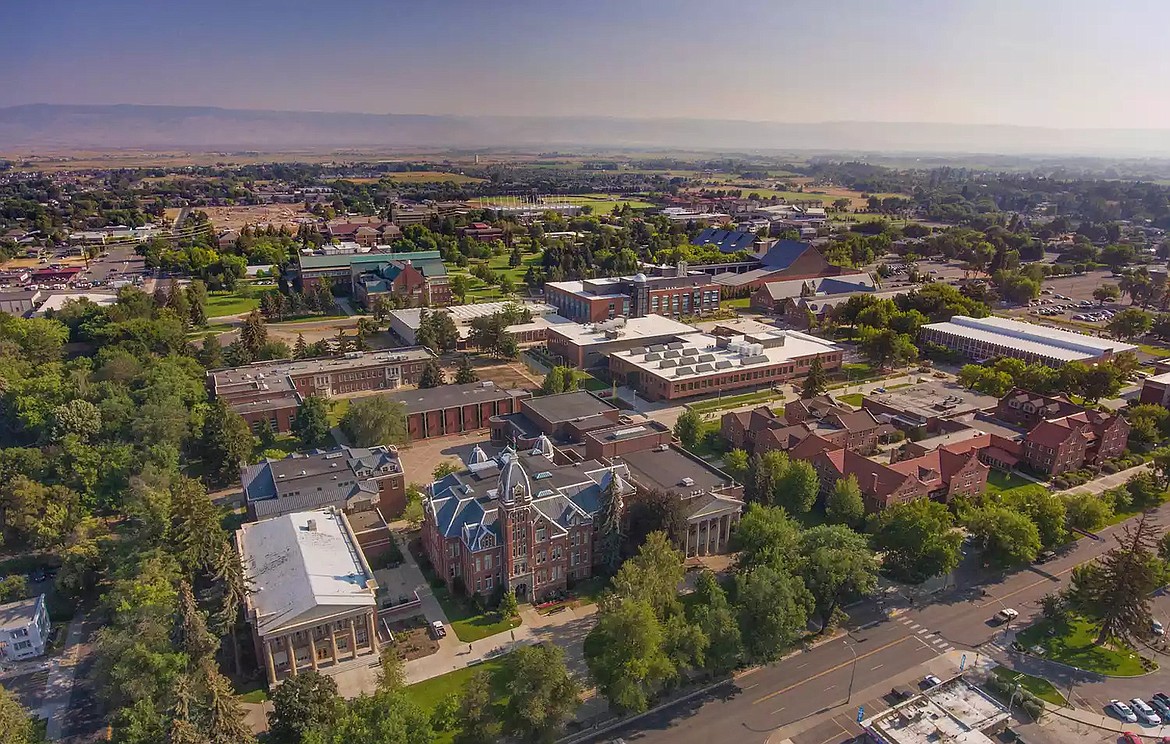 An aerial photo of the Central Washington University Ellensburg campus, where President Jim Wohlpart gave the State of the University address Friday. Wohlpart outlined the university’s plans moving forward, which heavily involve diversity, equity and inclusion.